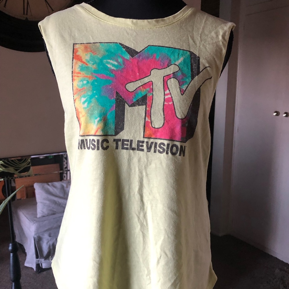 MTV Neon Yellow Tank Top